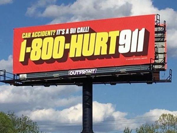 1-800-HURT-911 billboard